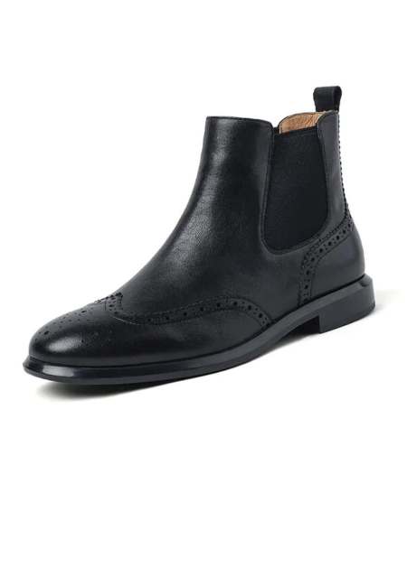Annecy Black Boot – Natural Leather